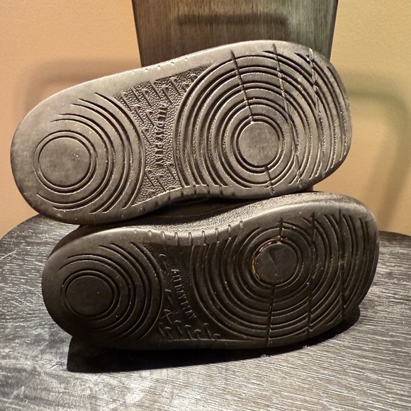 NIKE Shoes Toddler 7C COURT BOROUGH MID 2 Black Leather Sneakers CD7784-001 - Picture 9 of 10